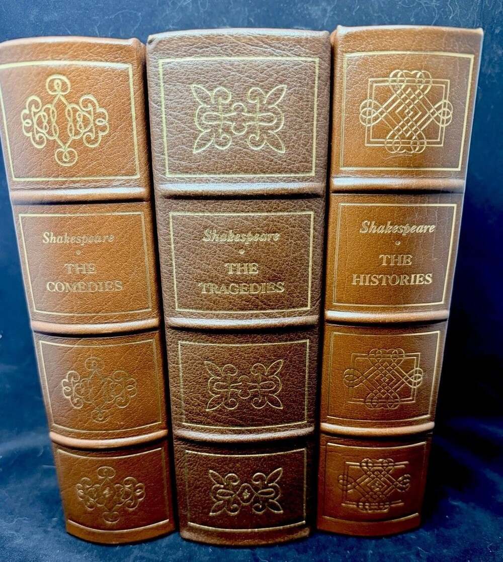 Easton Press Shakespeare Comedies Histories Tragedies 3 Book Set Classics VG